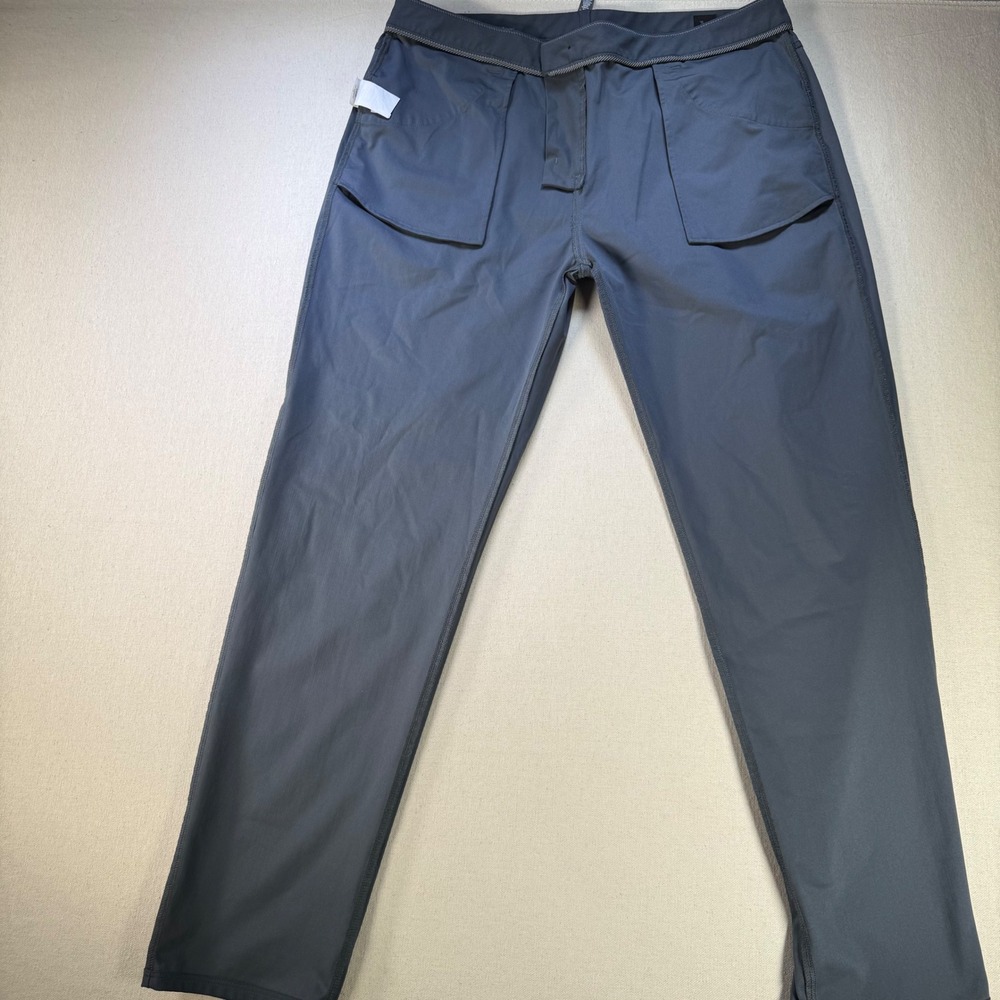 Vuori Mens 38 Meta Pant  Grey Technical Chino Performance Trousers Classic Nice - Picture 12 of 16